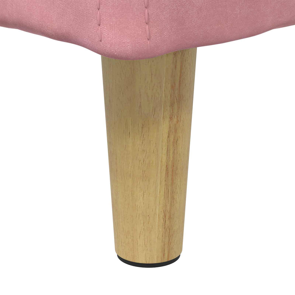 Aufbewahrungsottomane mit Kissen Rosa 60 x 60 x 45 cm Samt