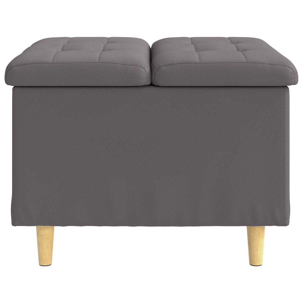 Aufbewahrungsottomane Grau 60 x 60 x 45 cm Kunstleder