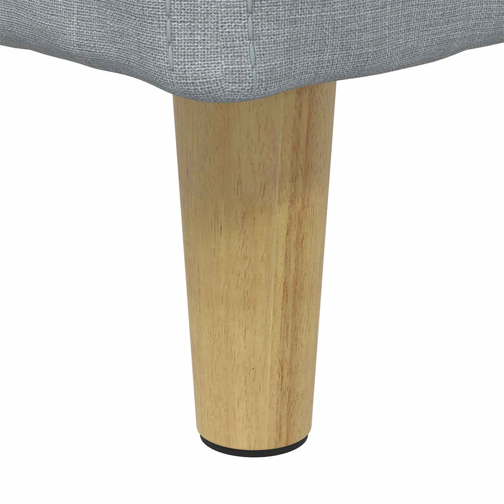 Aufbewahrungsottomane mit Kissen Hellgrau 80 x 80 x 45 cm Stoff