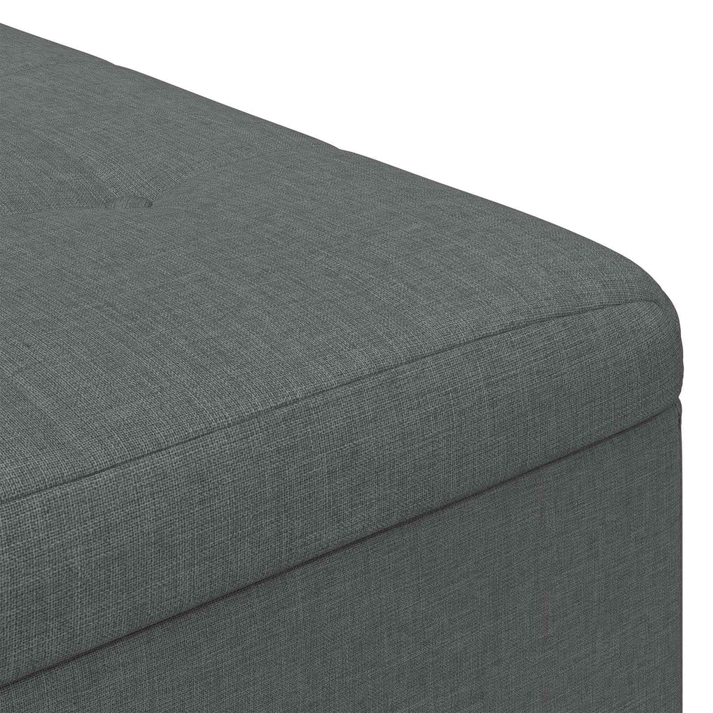 Aufbewahrungsottomane Dunkelgrau 80 x 80 x 45 cm Stoff