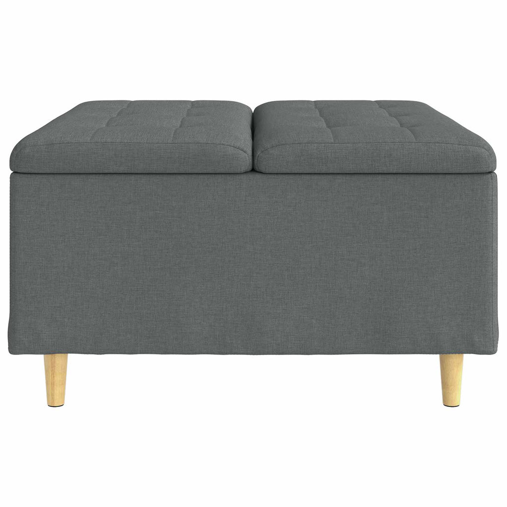 Aufbewahrungsottomane Dunkelgrau 80 x 80 x 45 cm Stoff