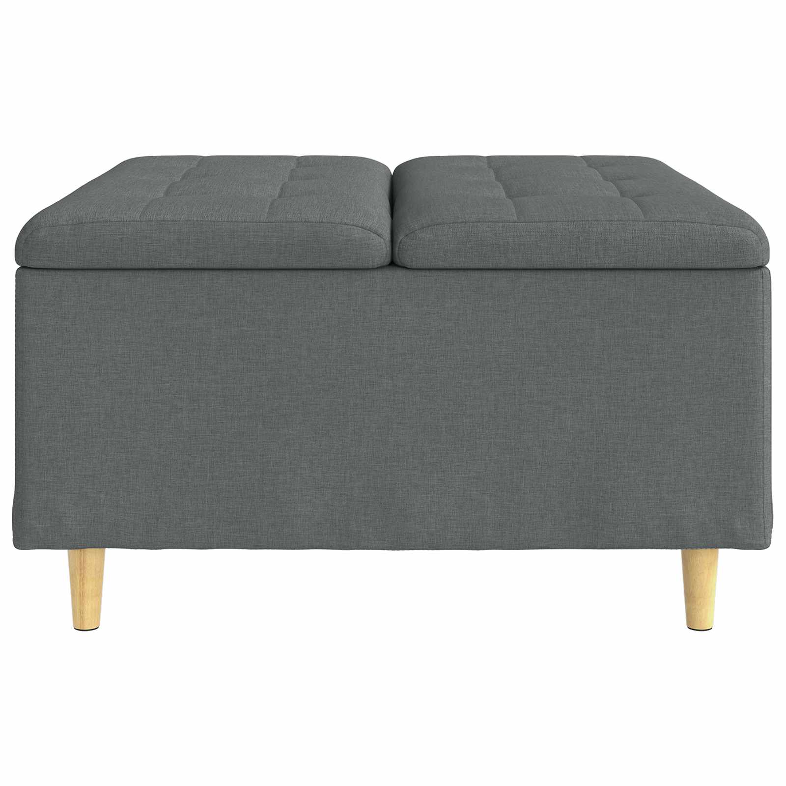 Aufbewahrungsottomane Dunkelgrau 80 x 80 x 45 cm Stoff