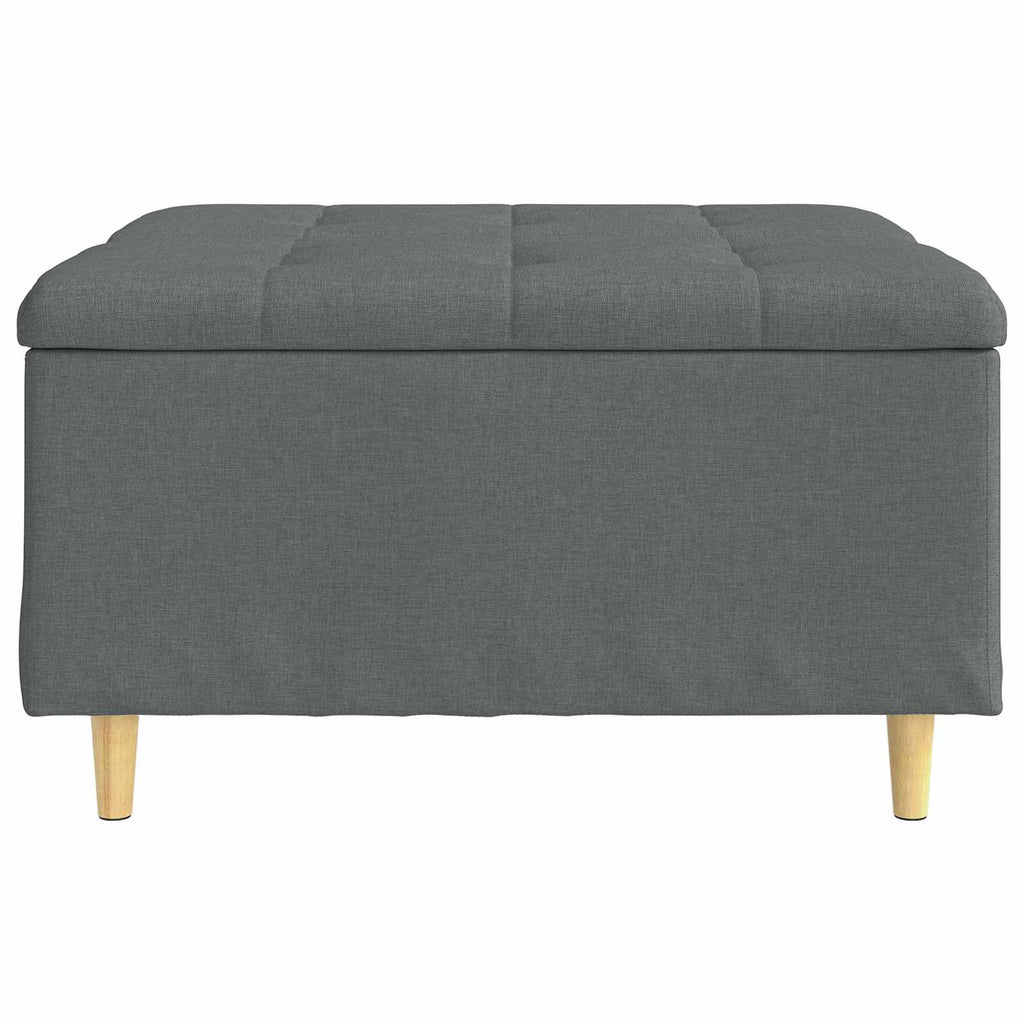 Aufbewahrungsottomane Dunkelgrau 80 x 80 x 45 cm Stoff