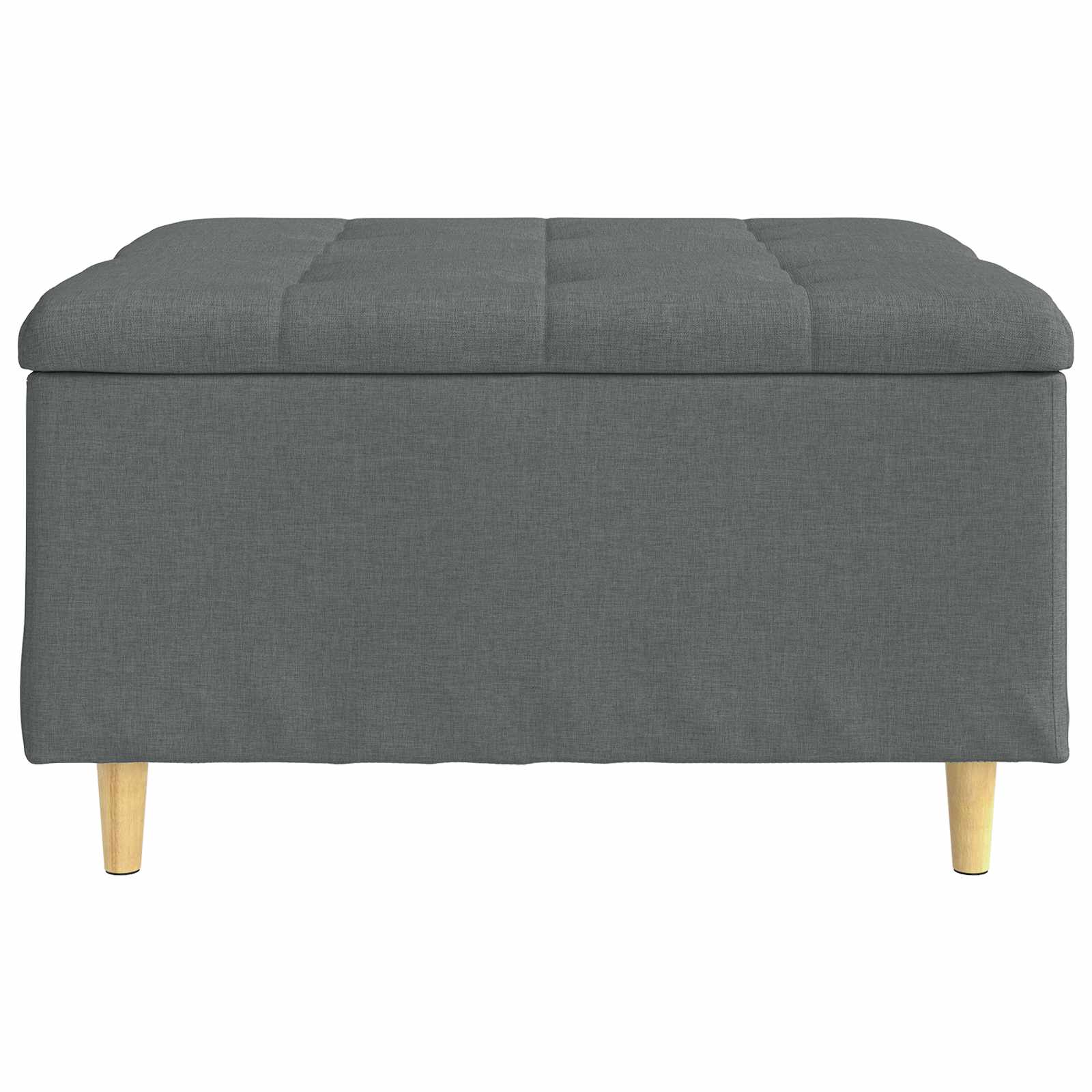 Aufbewahrungsottomane Dunkelgrau 80 x 80 x 45 cm Stoff