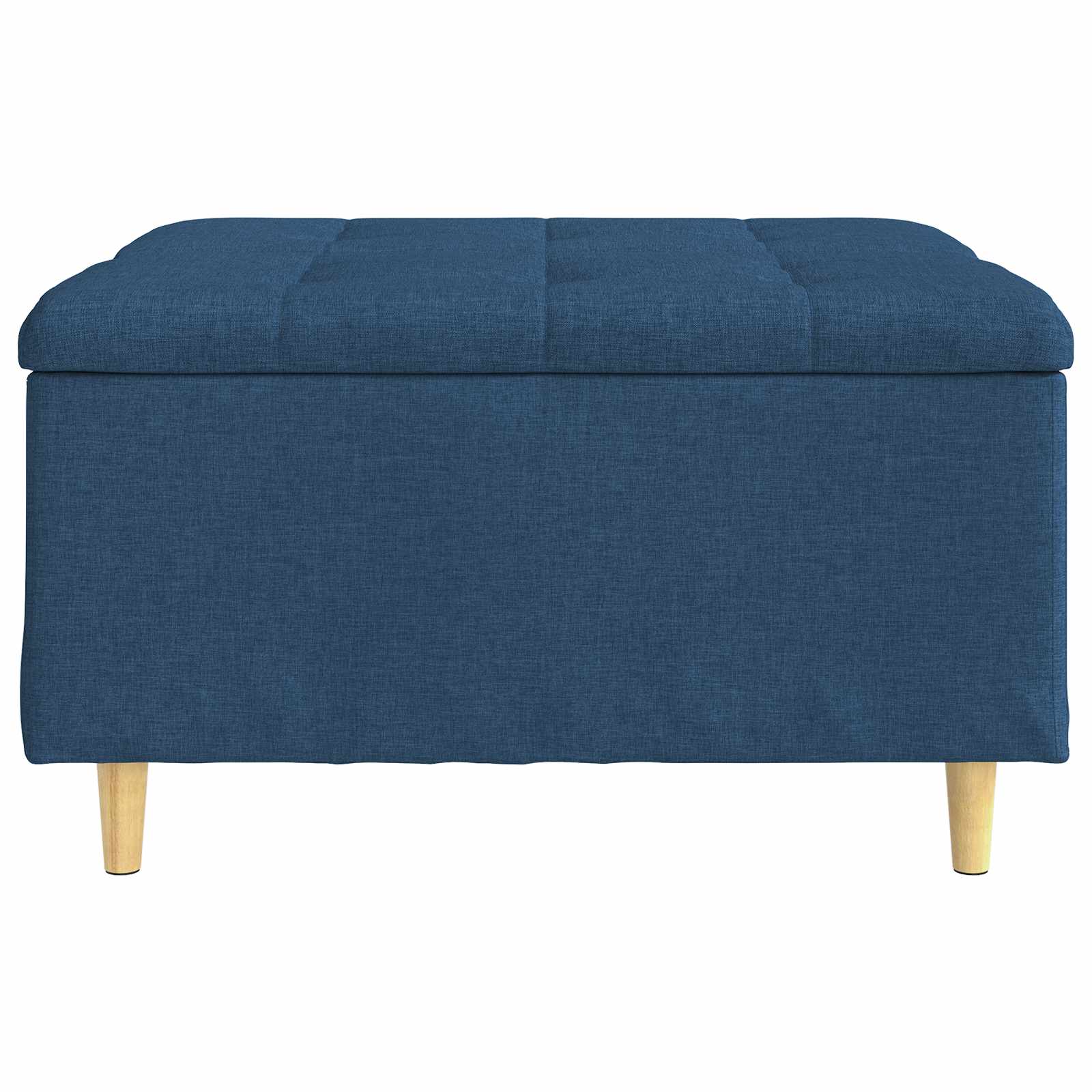 Aufbewahrungsottomane mit Kissen Blau 80 x 80 x 45 cm Stoff