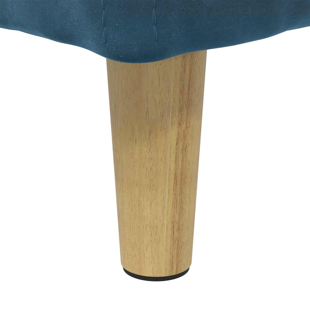 Aufbewahrungsottomane mit Kissen Blau 80 x 80 x 45 cm Samt