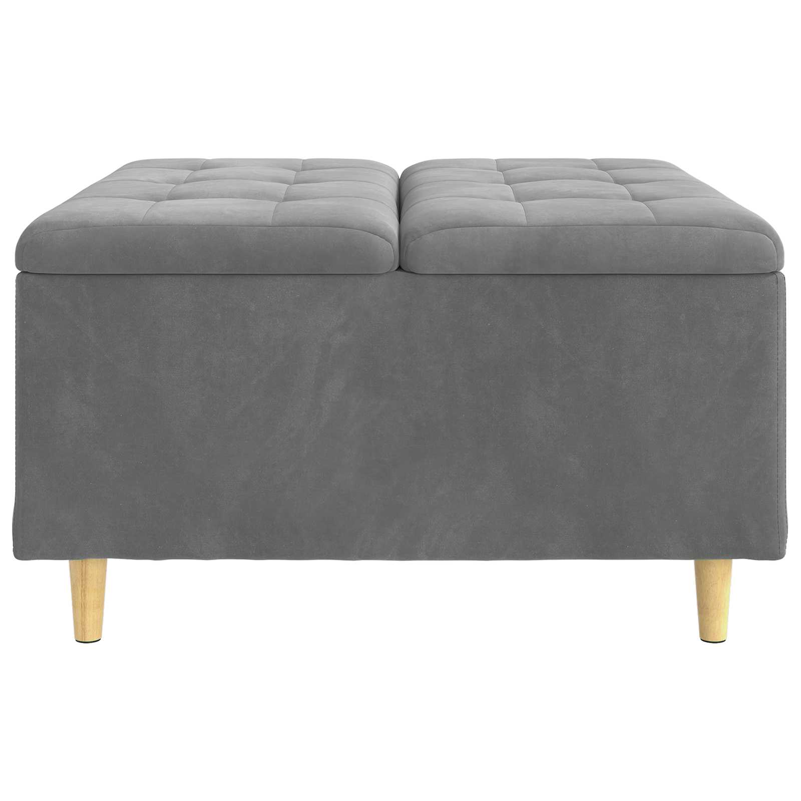 Aufbewahrungsottomane Dunkelgrau 80 x 80 x 45 cm Samt
