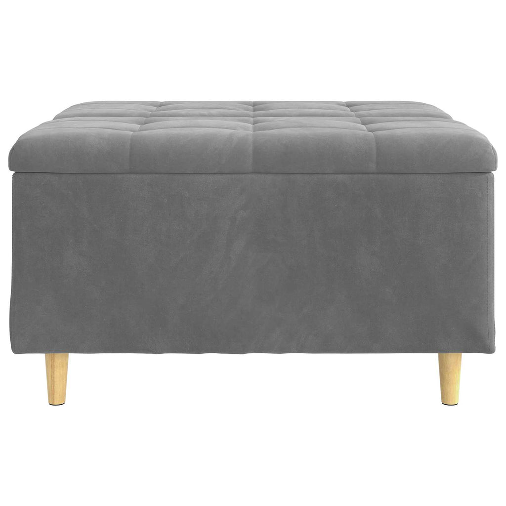 Aufbewahrungsottomane Dunkelgrau 80 x 80 x 45 cm Samt