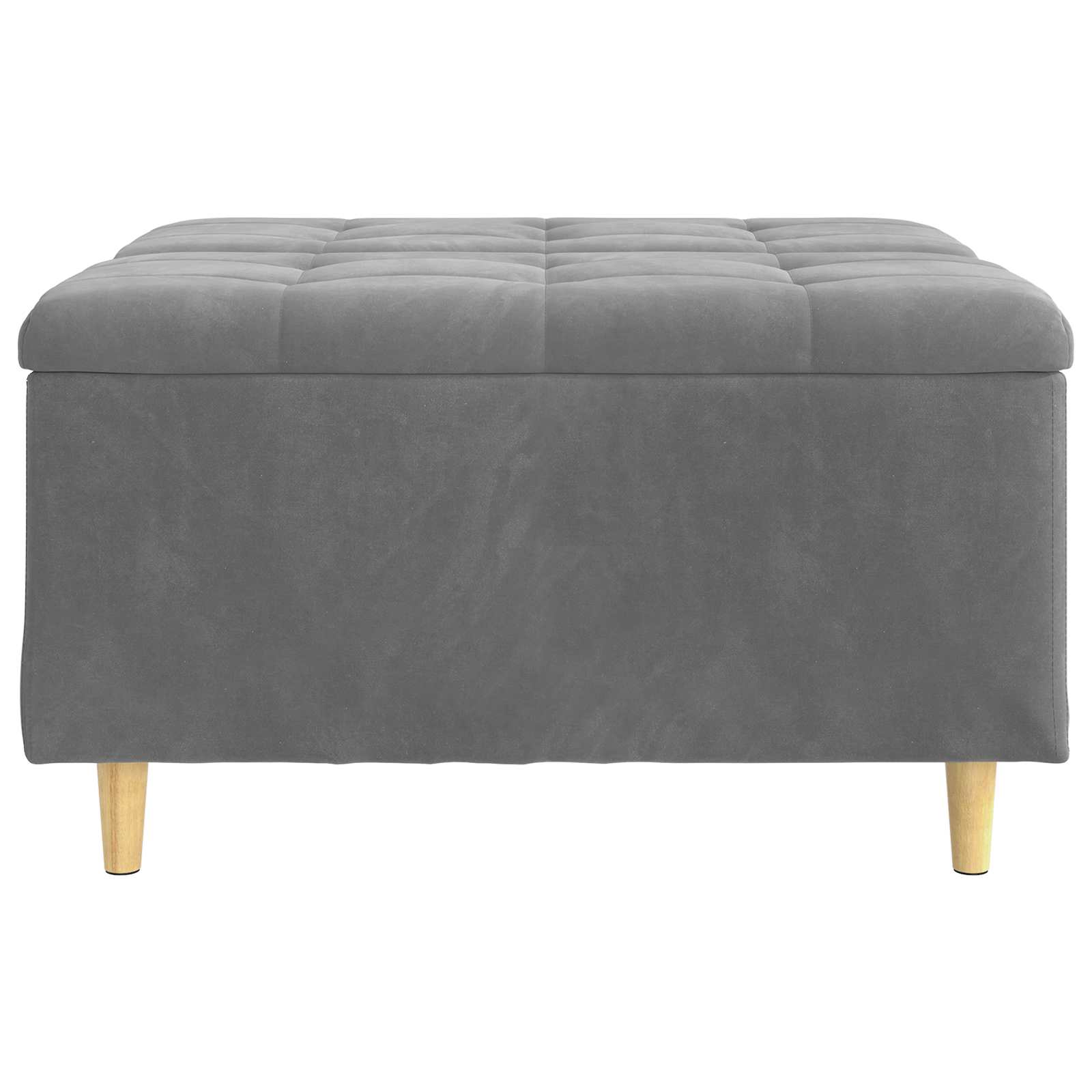 Aufbewahrungsottomane Dunkelgrau 80 x 80 x 45 cm Samt