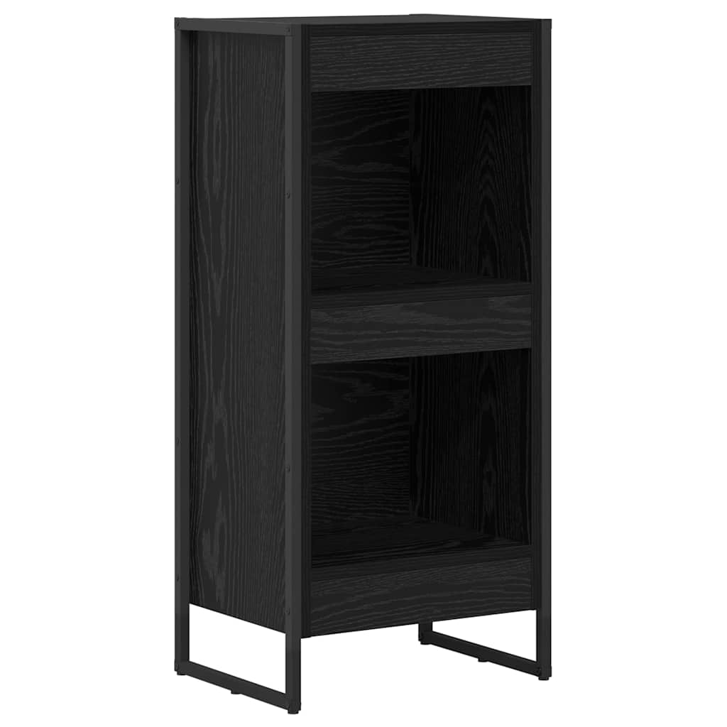 Bücherregal Schwarz Eichen-Optik 40 x 30 x 86,5 cm