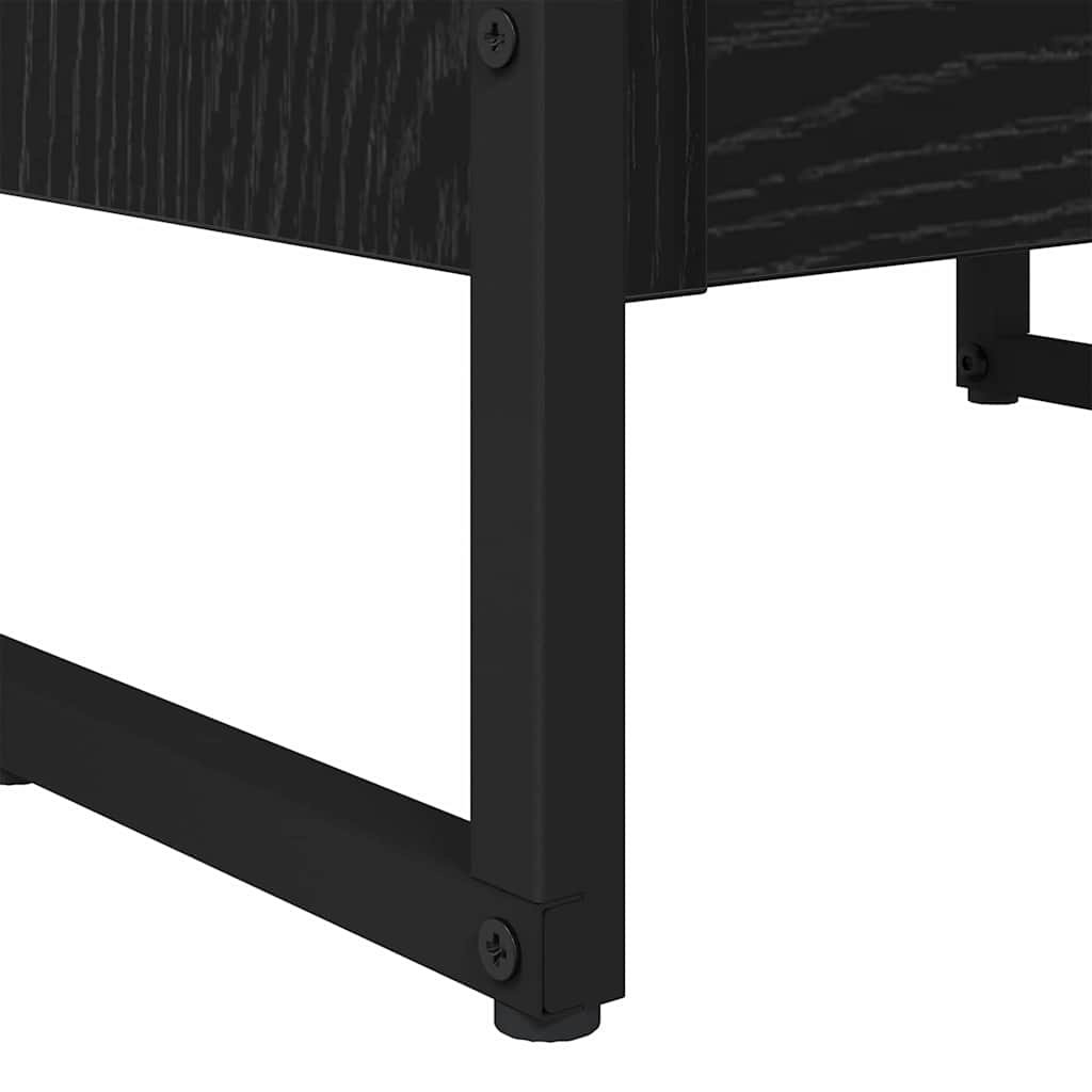Bücherregal Schwarz Eichen-Optik 40 x 30 x 121 cm Holzwerkstoff