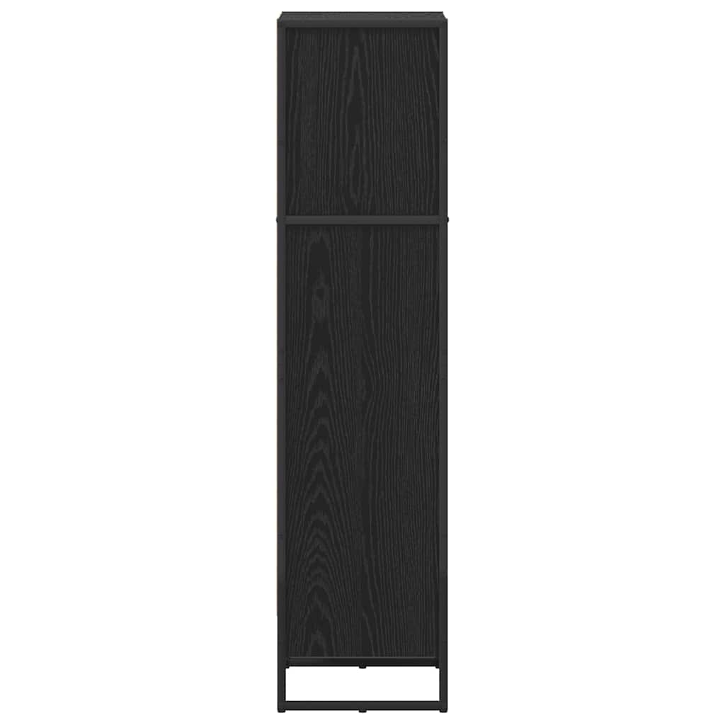 Bücherregal Schwarz Eichen-Optik 40 x 30 x 121 cm Holzwerkstoff
