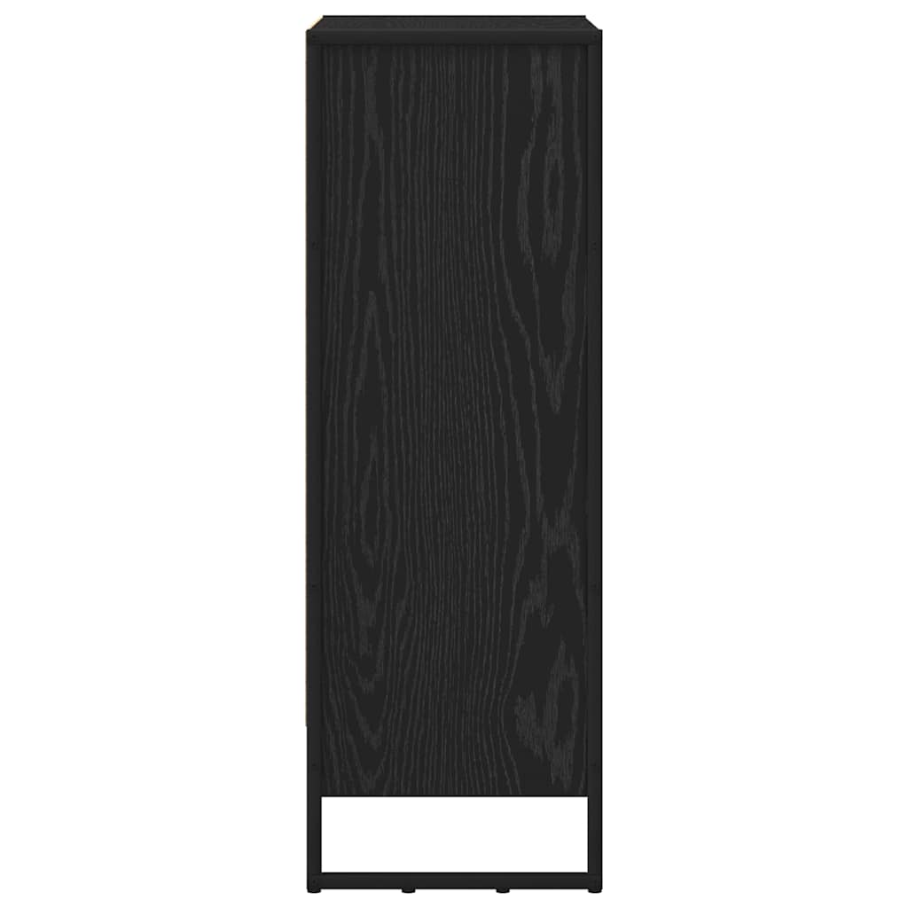 Bücherregal Schwarz Eichen-Optik 60 x 30 x 86,5 cm