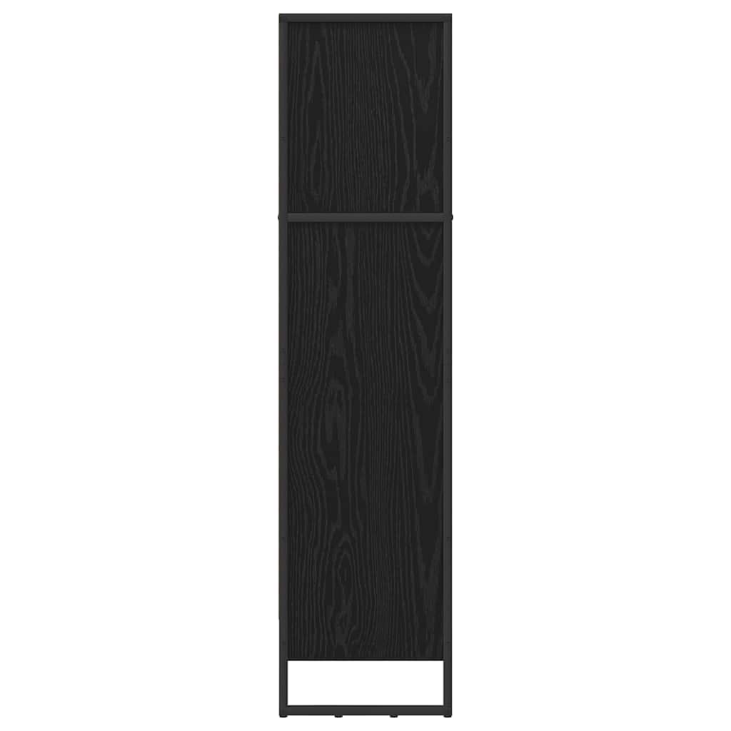 Bücherregal Schwarz Eichen-Optik 60 x 30 x 121 cm Holzwerkstoff