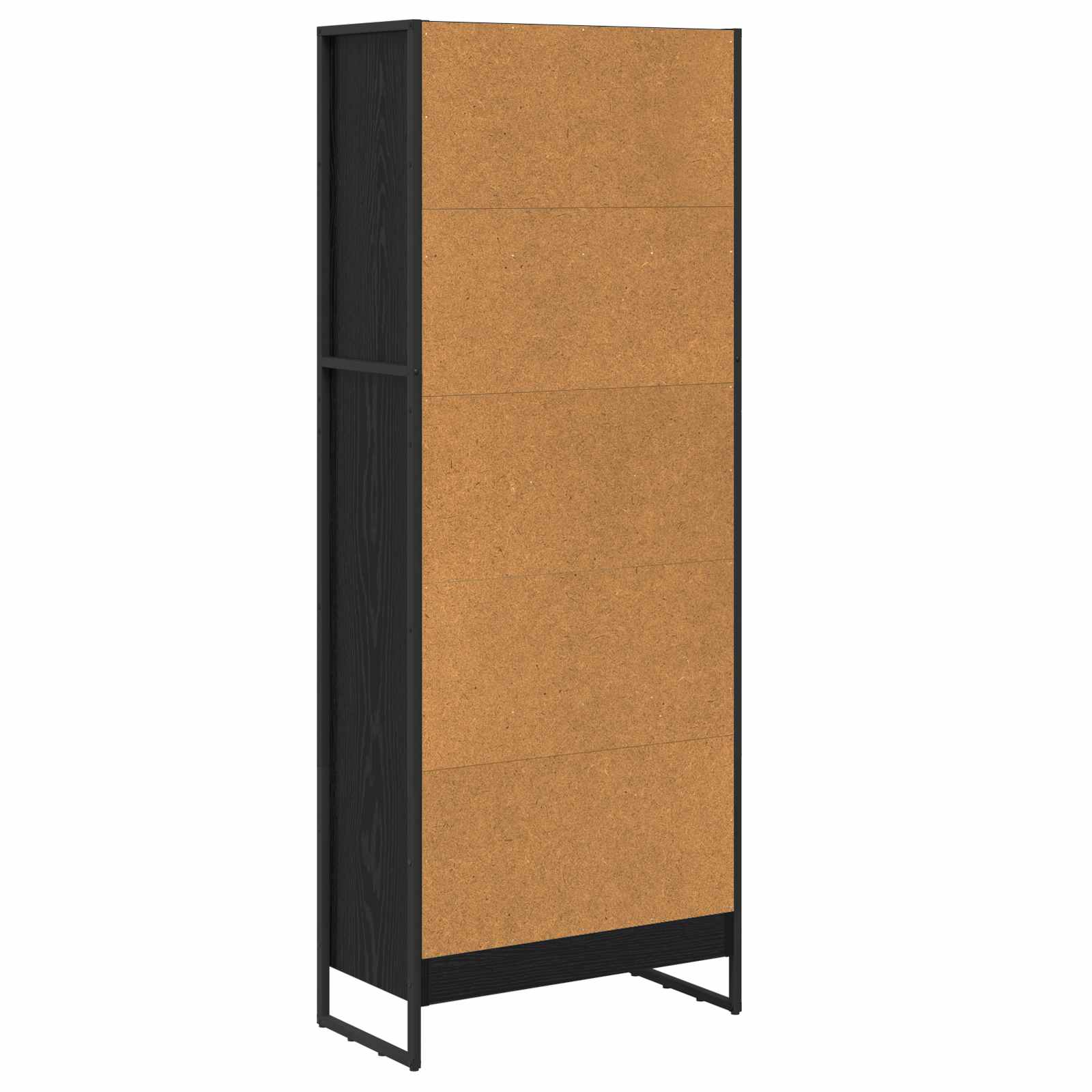 Bücherregal Schwarz Eichen-Optik 60 x 30 x 155 cm Holzwerkstoff