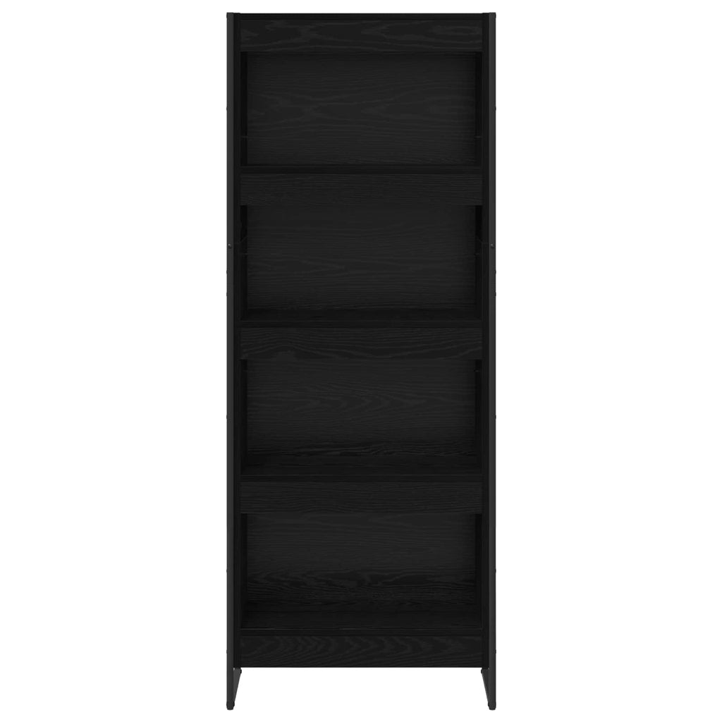 Bücherregal Schwarz Eichen-Optik 60 x 30 x 155 cm Holzwerkstoff