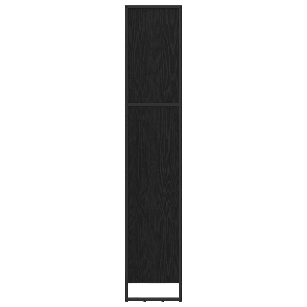Bücherregal Schwarz Eichen-Optik 60 x 30 x 155 cm Holzwerkstoff