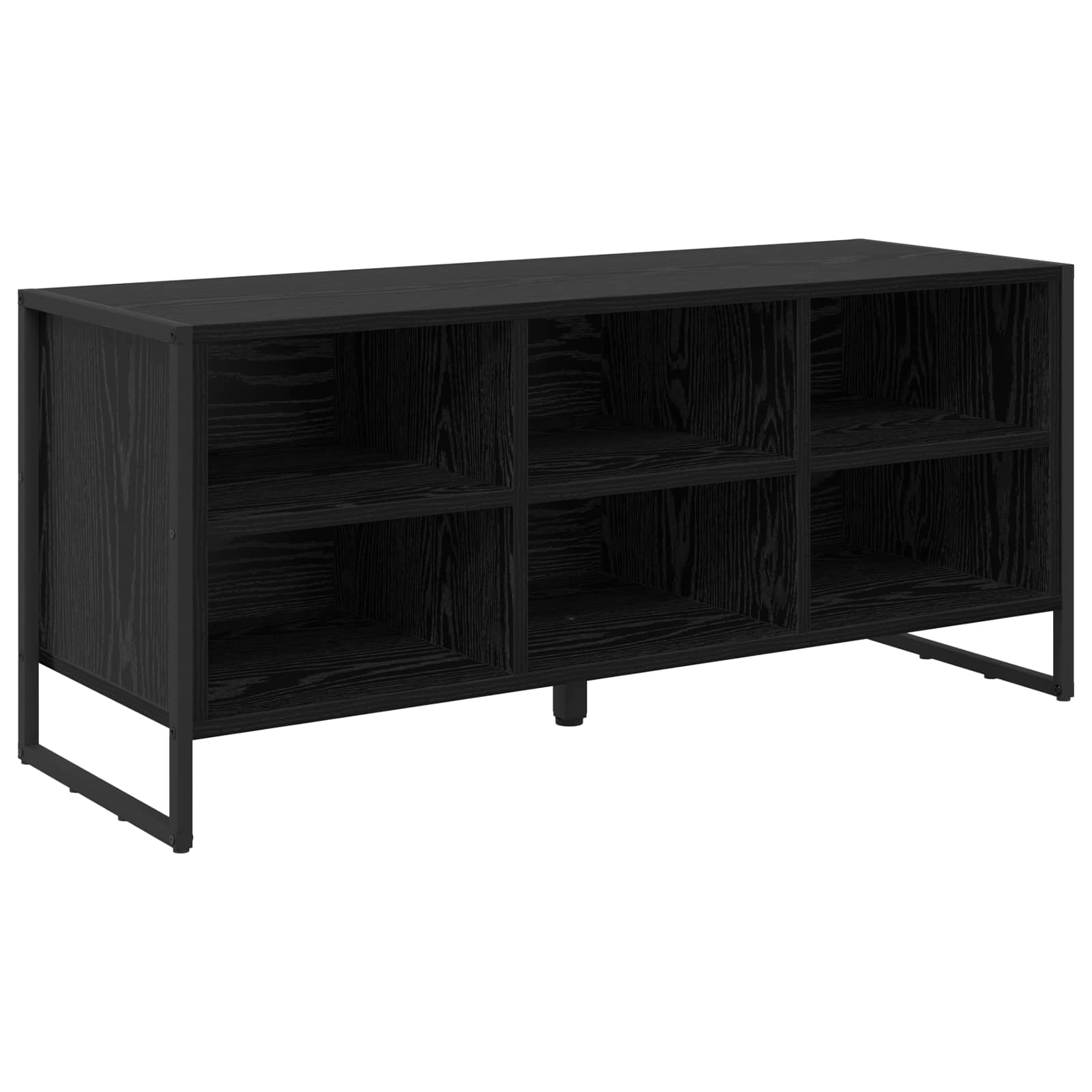 Schuhschrank mit Speicher Schwarz Eichen-Optik 100 x 35 x 44 cm