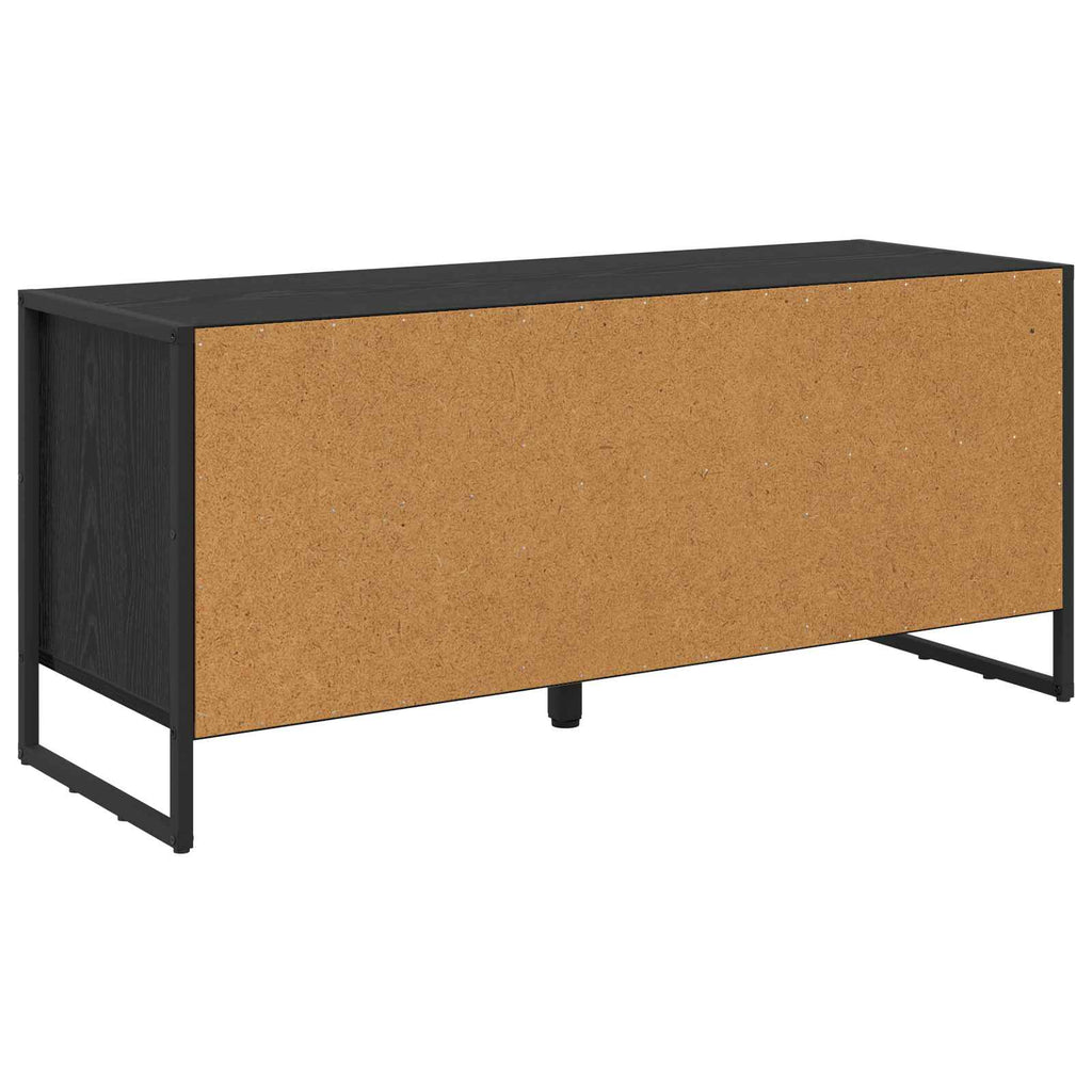 Schuhschrank mit Speicher Schwarz Eichen-Optik 100 x 35 x 44 cm