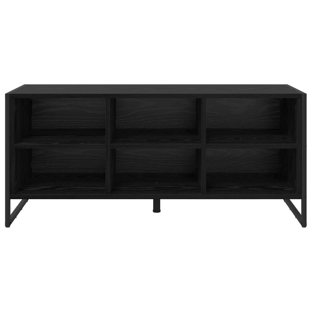 Schuhschrank mit Speicher Schwarz Eichen-Optik 100 x 35 x 44 cm