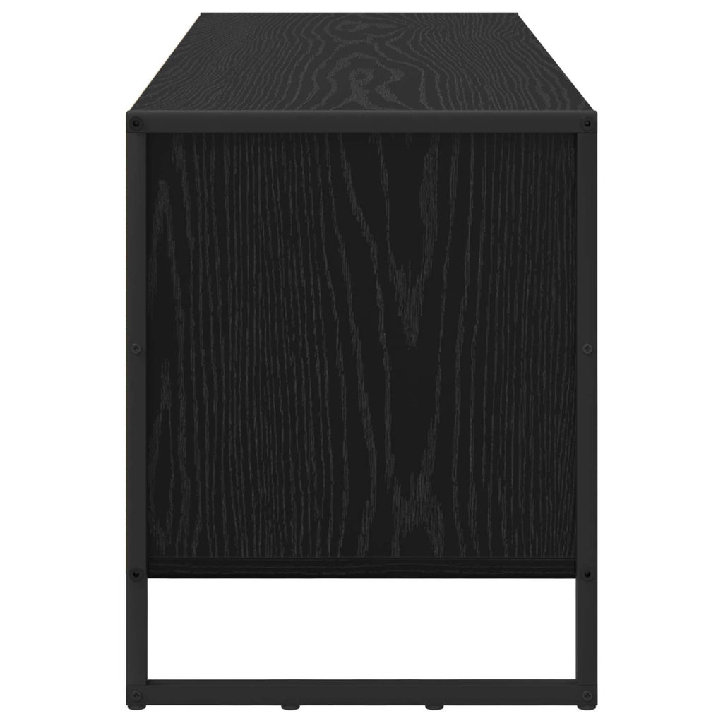 Schuhschrank mit Speicher Schwarz Eichen-Optik 100 x 35 x 44 cm
