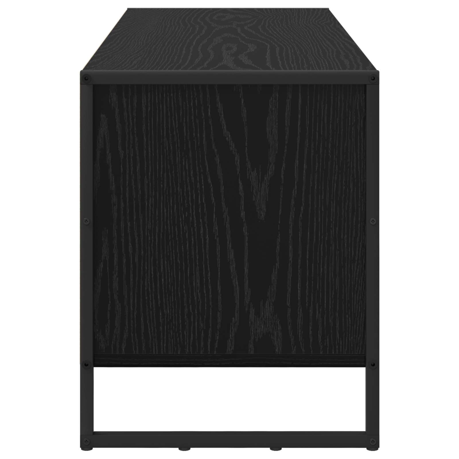 Schuhschrank mit Speicher Schwarz Eichen-Optik 100 x 35 x 44 cm