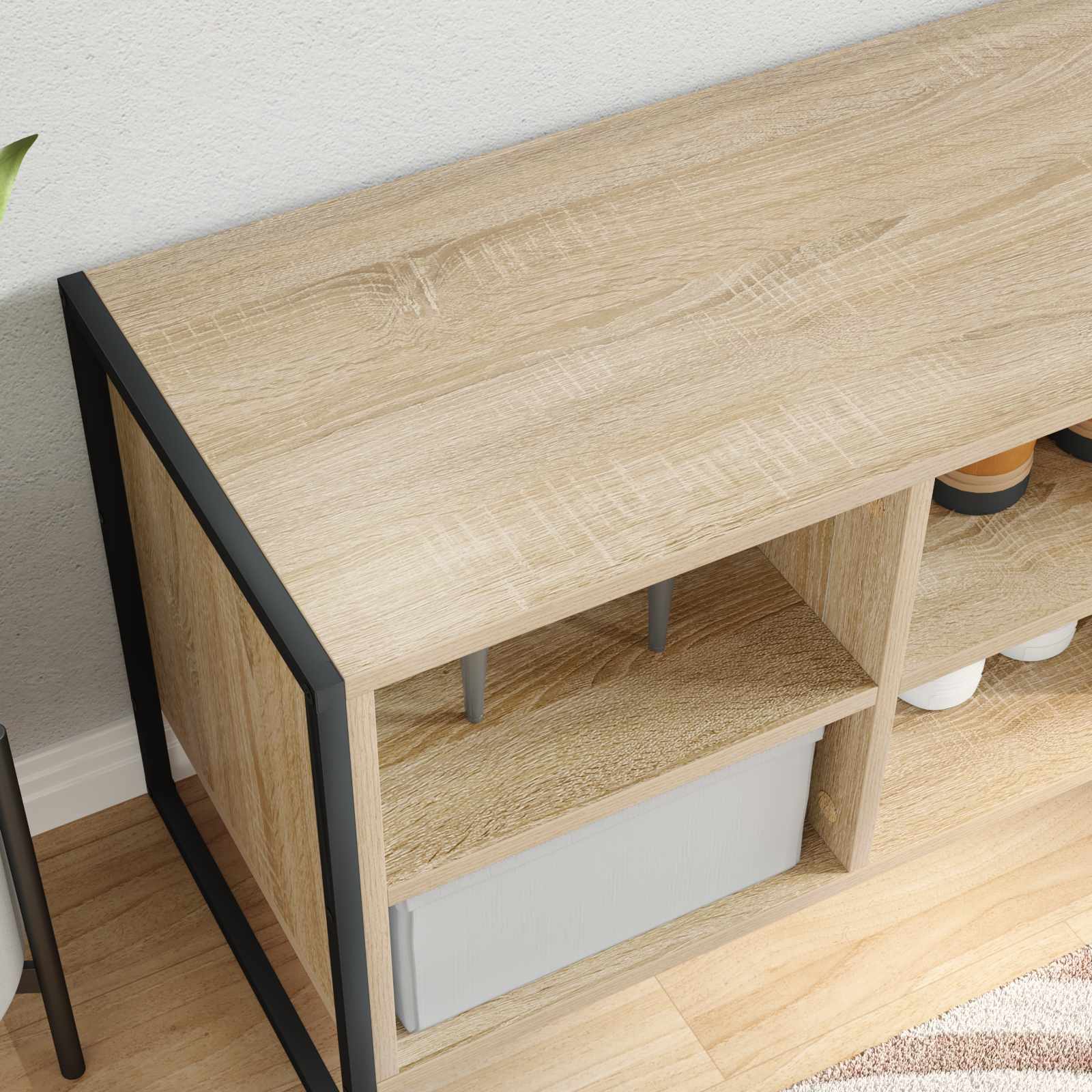 Schuhschrank mit Speicher Sonoma 100 x 35 x 44 cm Holzwerkstoff