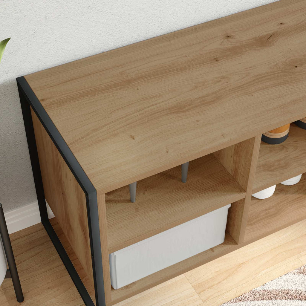Schuhschrank Kunsthandwerk Eiche 100 x 35 x 44 cm Holzwerkstoff