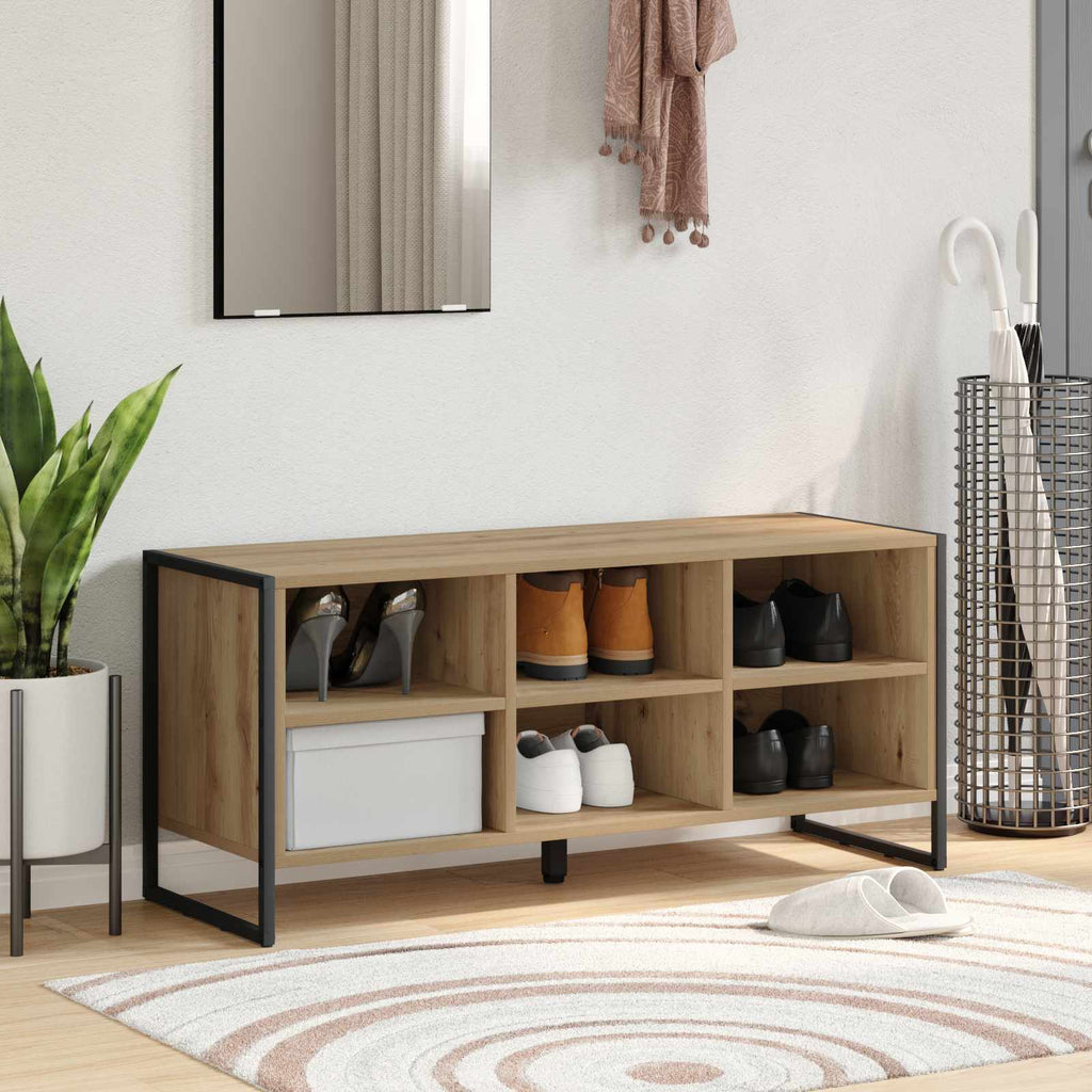 Schuhschrank Kunsthandwerk Eiche 100 x 35 x 44 cm Holzwerkstoff