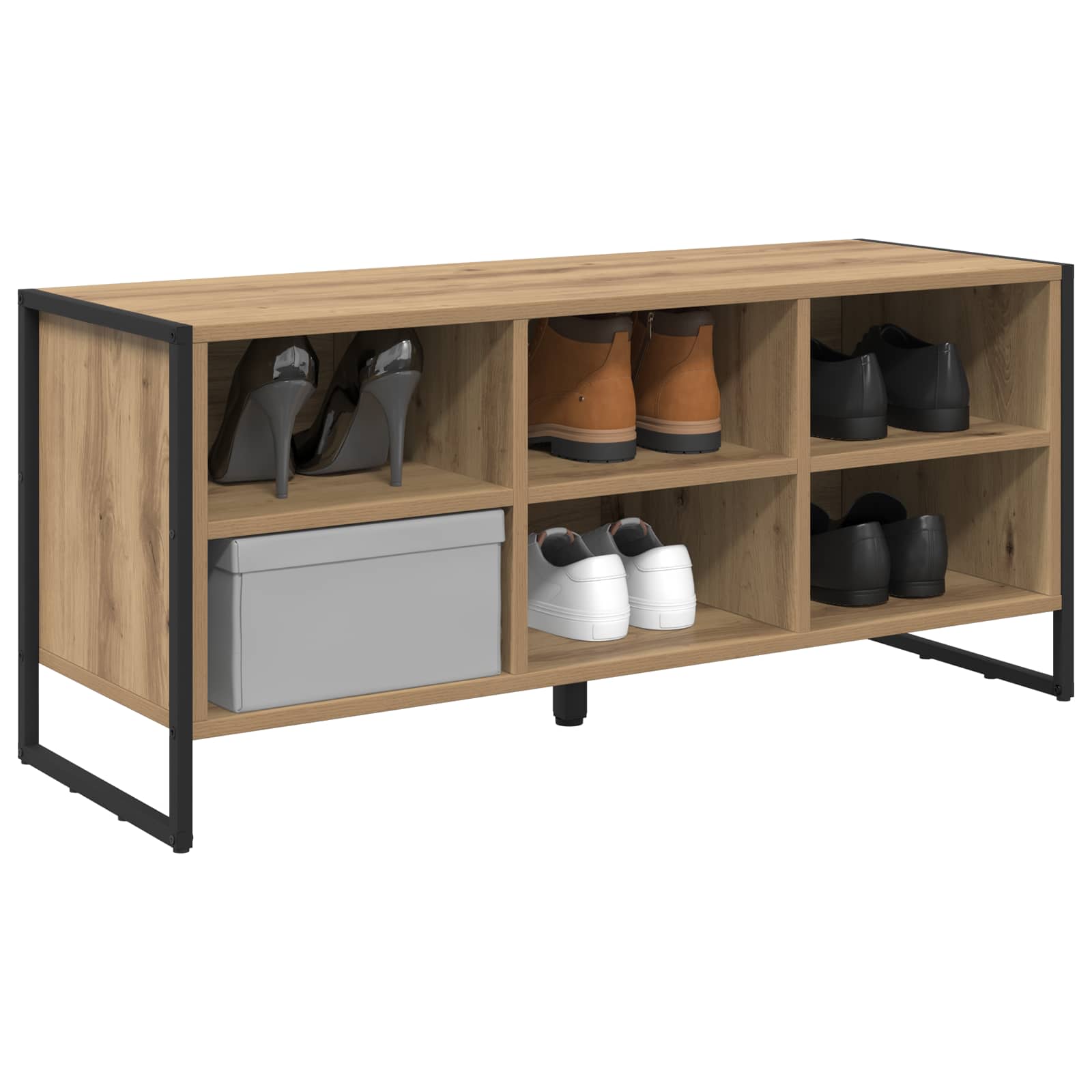 Schuhschrank Kunsthandwerk Eiche 100 x 35 x 44 cm Holzwerkstoff