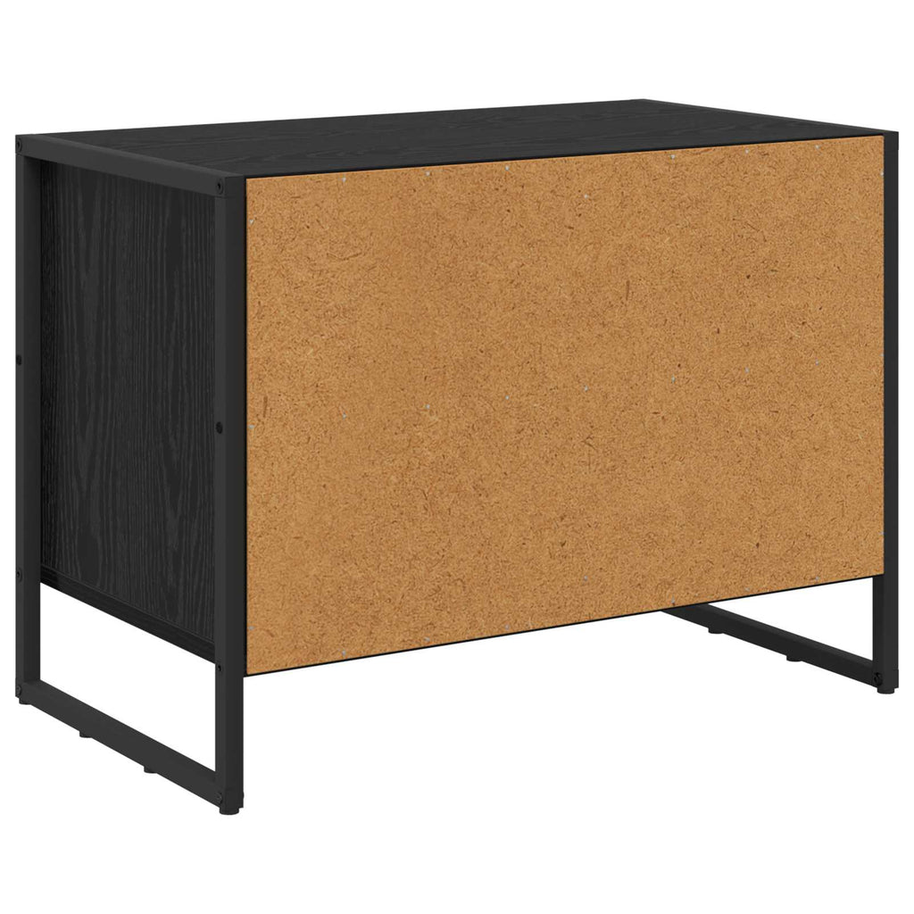 Schuhschrank Schwarz Eichen-Optik 60 x 35 x 44 cm Holzwerkstoff