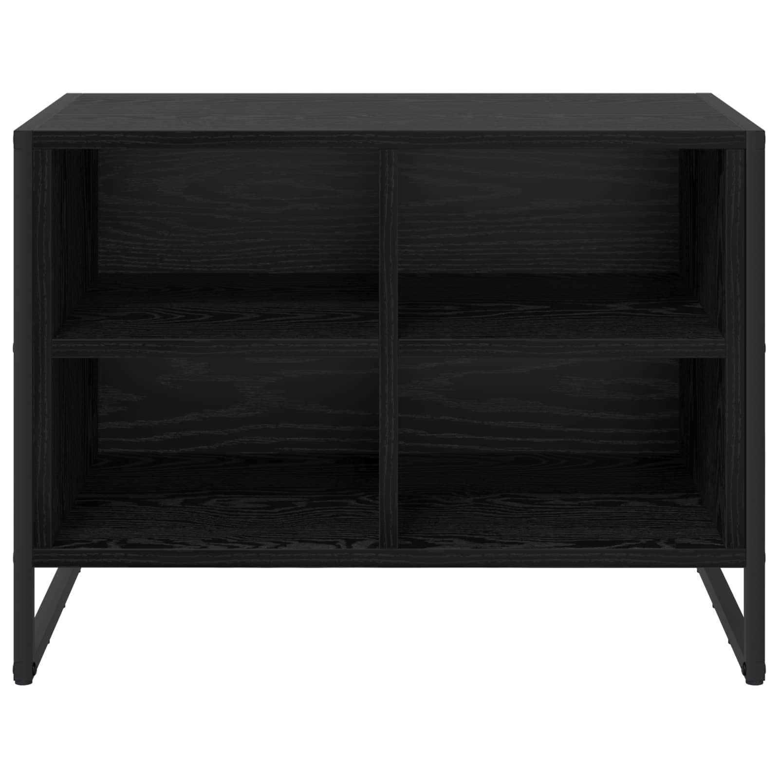 Schuhschrank Schwarz Eichen-Optik 60 x 35 x 44 cm Holzwerkstoff