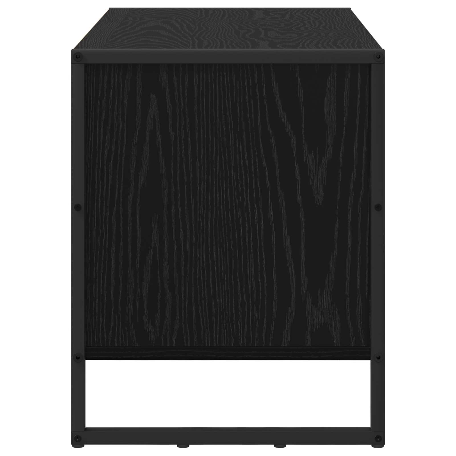 Schuhschrank Schwarz Eichen-Optik 60 x 35 x 44 cm Holzwerkstoff