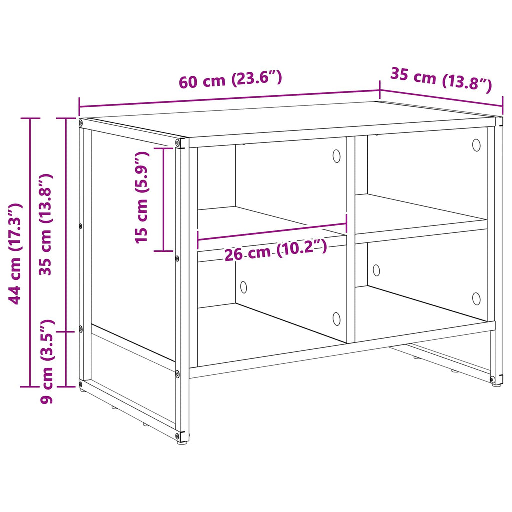 Schuhschrank Raucharbe 60 x 35 x 44 cm Holzwerkstoff