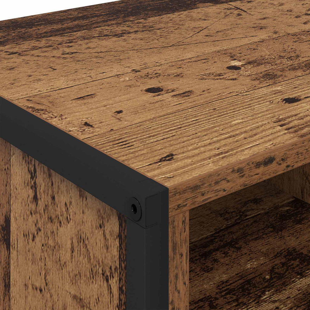 Schuhschrank mit Speicher Altholz 60 x 35 x 44 cm Holzwerkstoff