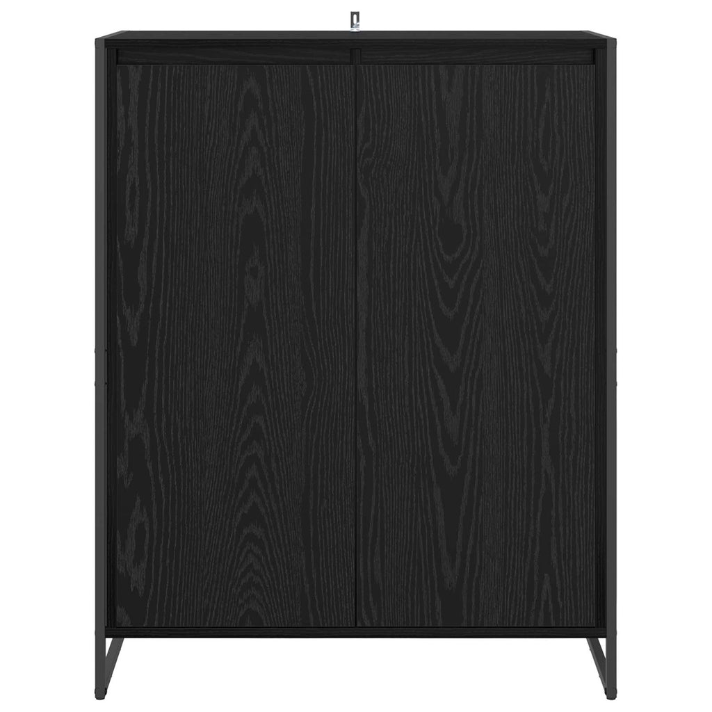 Schuhschrank mit Speicher Schwarz Eichen-Optik 79 x 36 x 100 cm