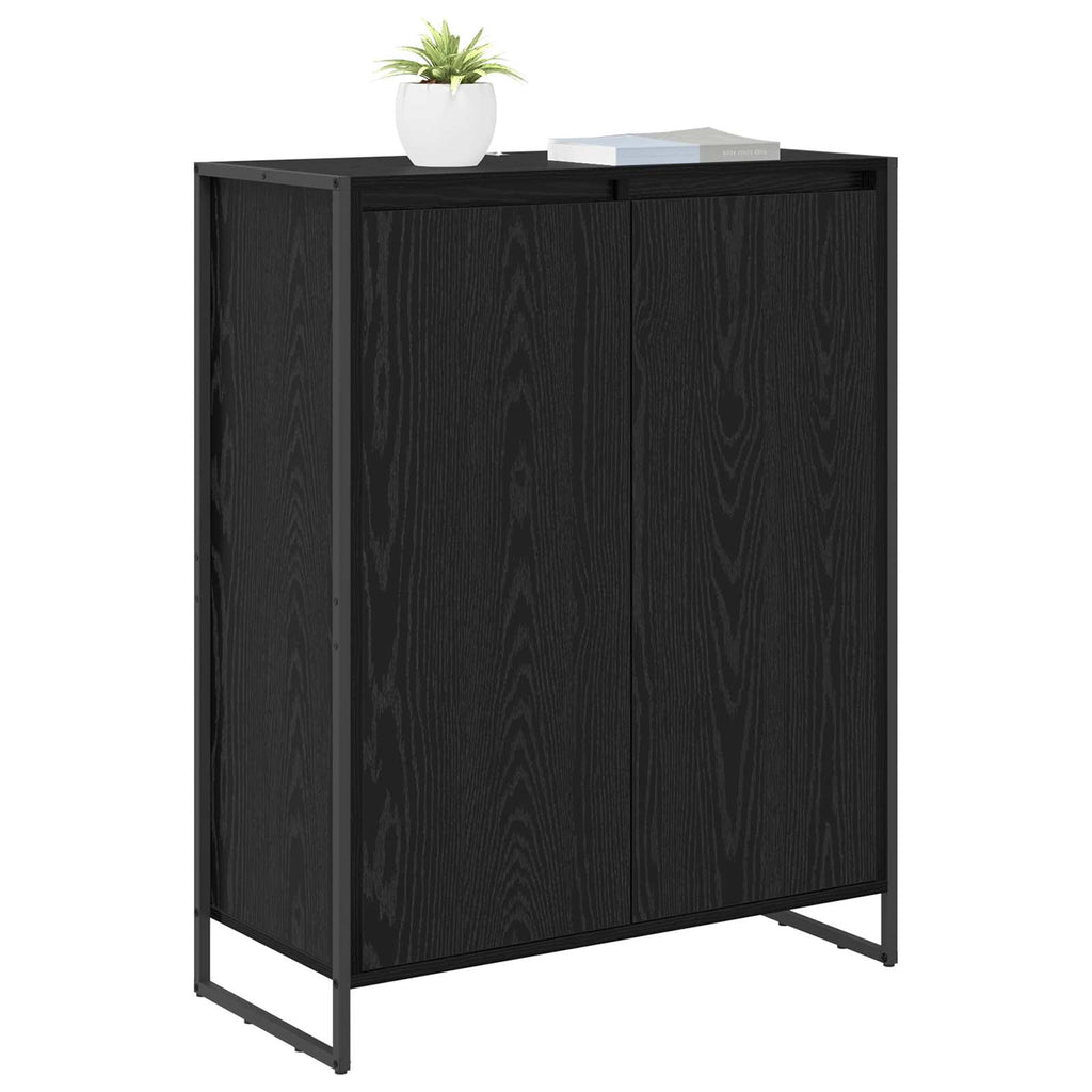 Schuhschrank mit Speicher Schwarz Eichen-Optik 79 x 36 x 100 cm