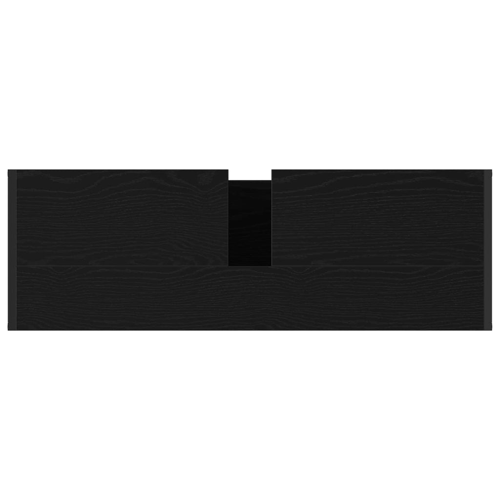 Badezimmerschrank mit Tür Schwarz Eichen-Optik 90 x 30 x 60 cm