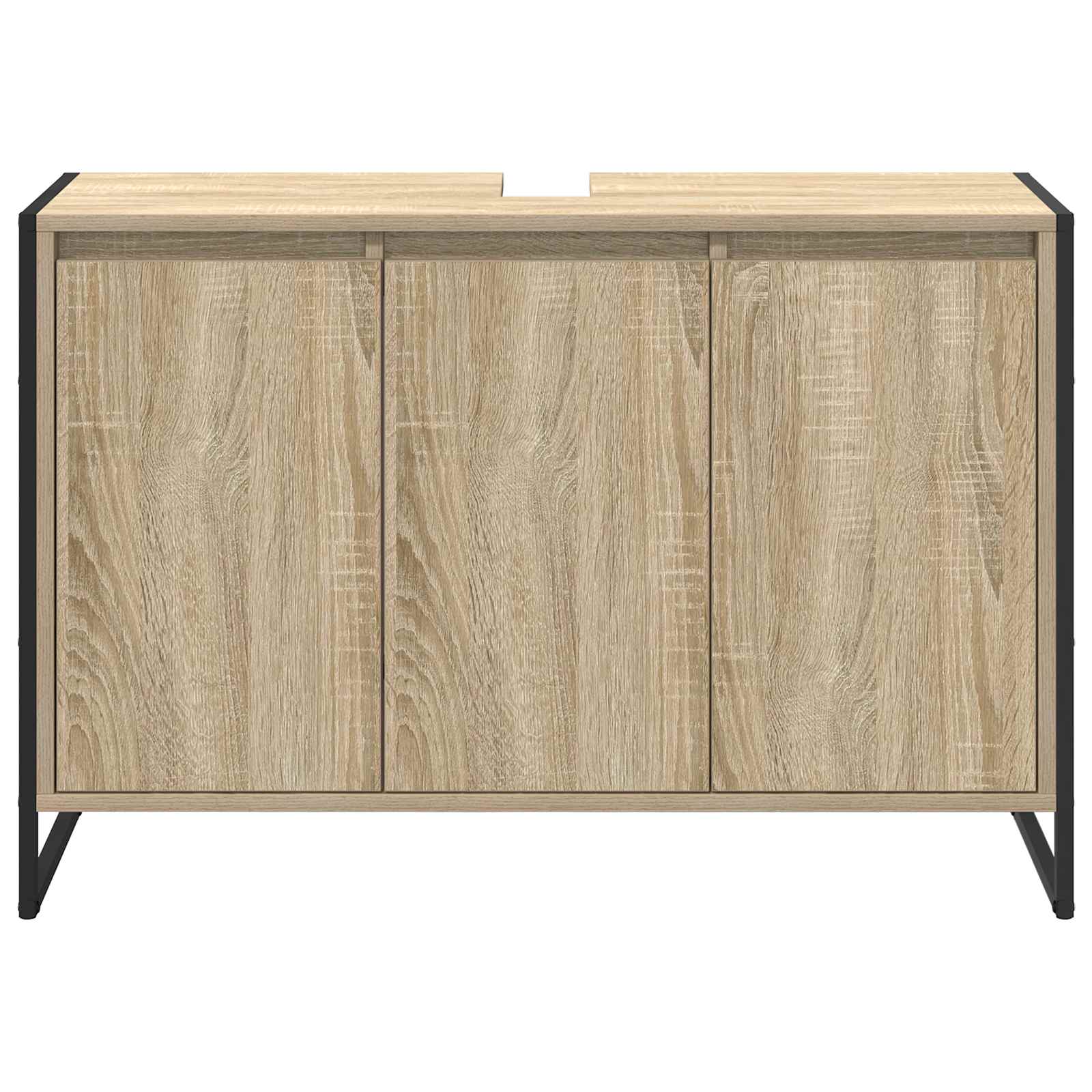 Badezimmerschrank mit Tür Sonoma 90 x 30 x 60 cm Holzwerkstoff