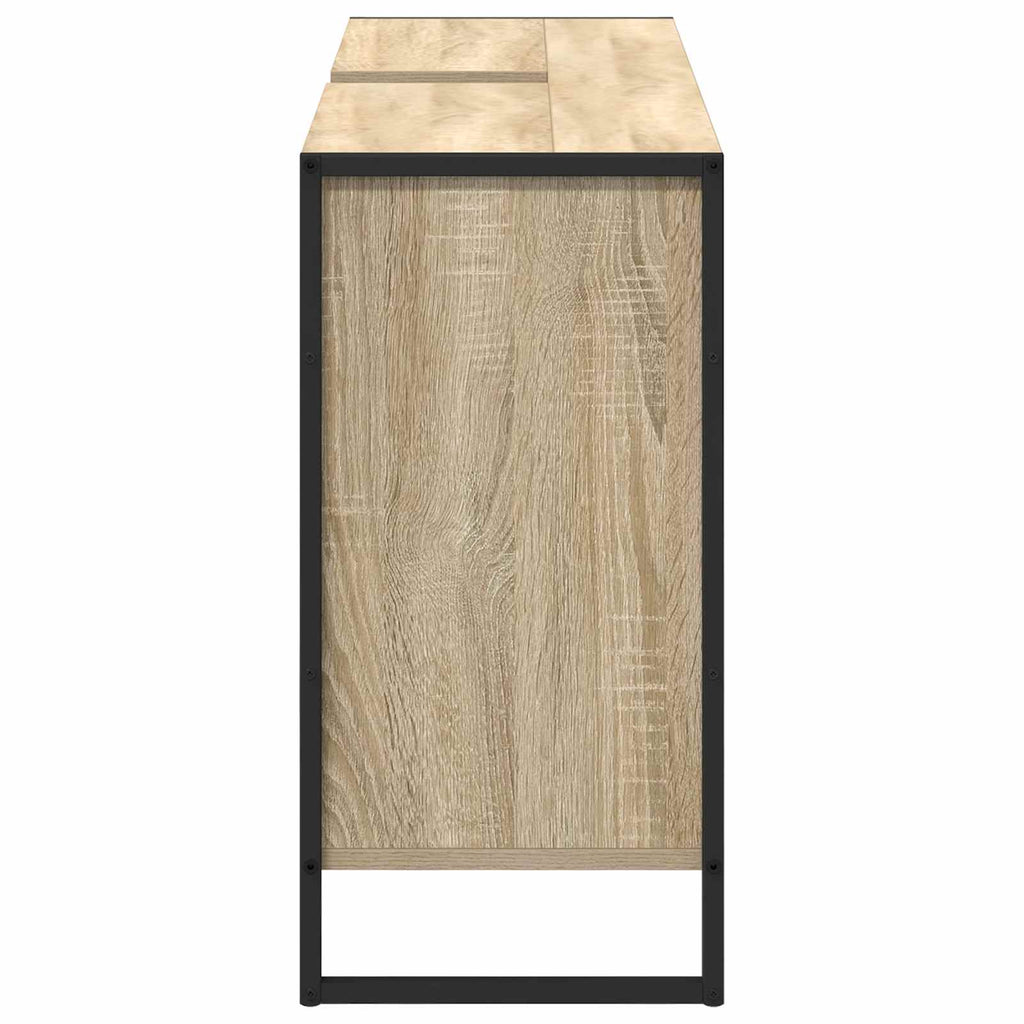 Badezimmerschrank mit Tür Sonoma 90 x 30 x 60 cm Holzwerkstoff