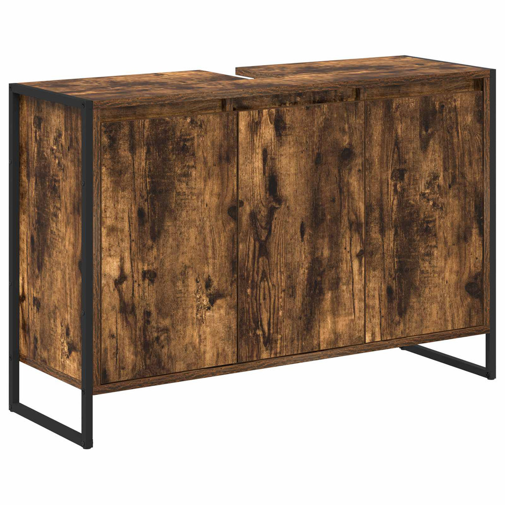Badezimmerschrank Raucharbe 90 x 30 x 60 cm Holzwerkstoff
