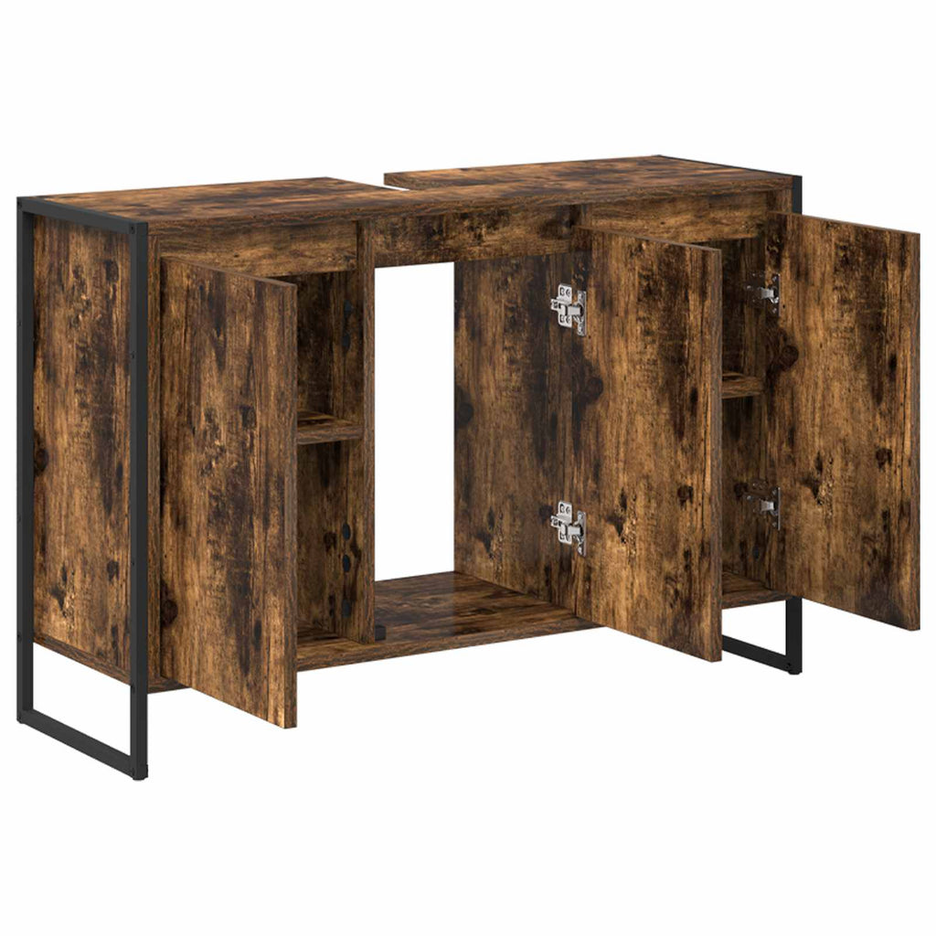 Badezimmerschrank Raucharbe 90 x 30 x 60 cm Holzwerkstoff