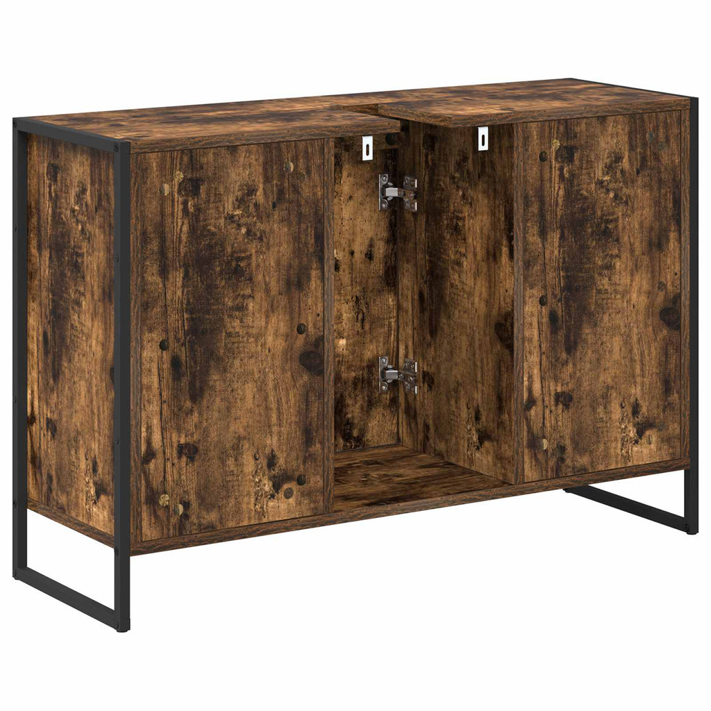 Badezimmerschrank Raucharbe 90 x 30 x 60 cm Holzwerkstoff