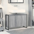 Badezimmerschrank Graues Sonoma 90 x 30 x 60 cm Holzwerkstoff