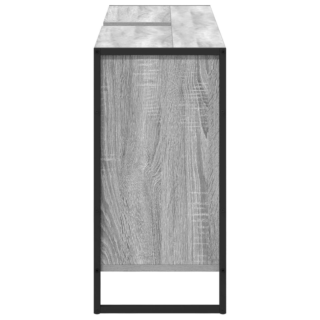 Badezimmerschrank Graues Sonoma 90 x 30 x 60 cm Holzwerkstoff