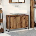 Badezimmerschrank mit Tür Altholz 90 x 30 x 60 cm Holzwerkstoff