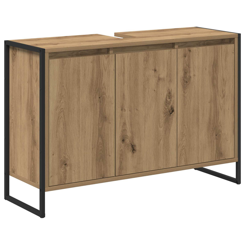 Badezimmerschrank mit Tür Kunsthandwerk Eiche 90 x 30 x 60 cm
