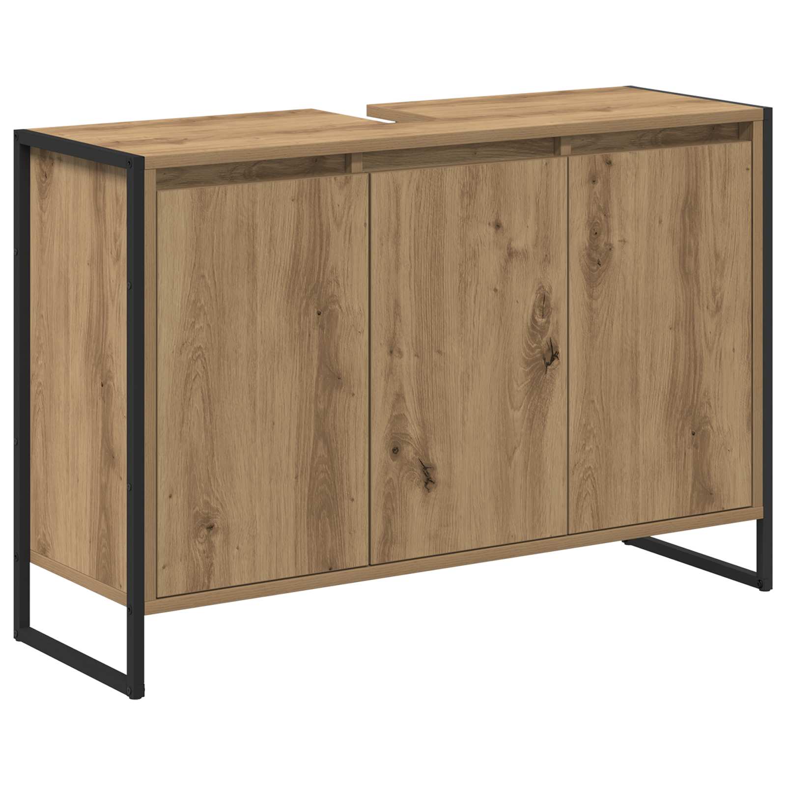 Badezimmerschrank mit Tür Kunsthandwerk Eiche 90 x 30 x 60 cm