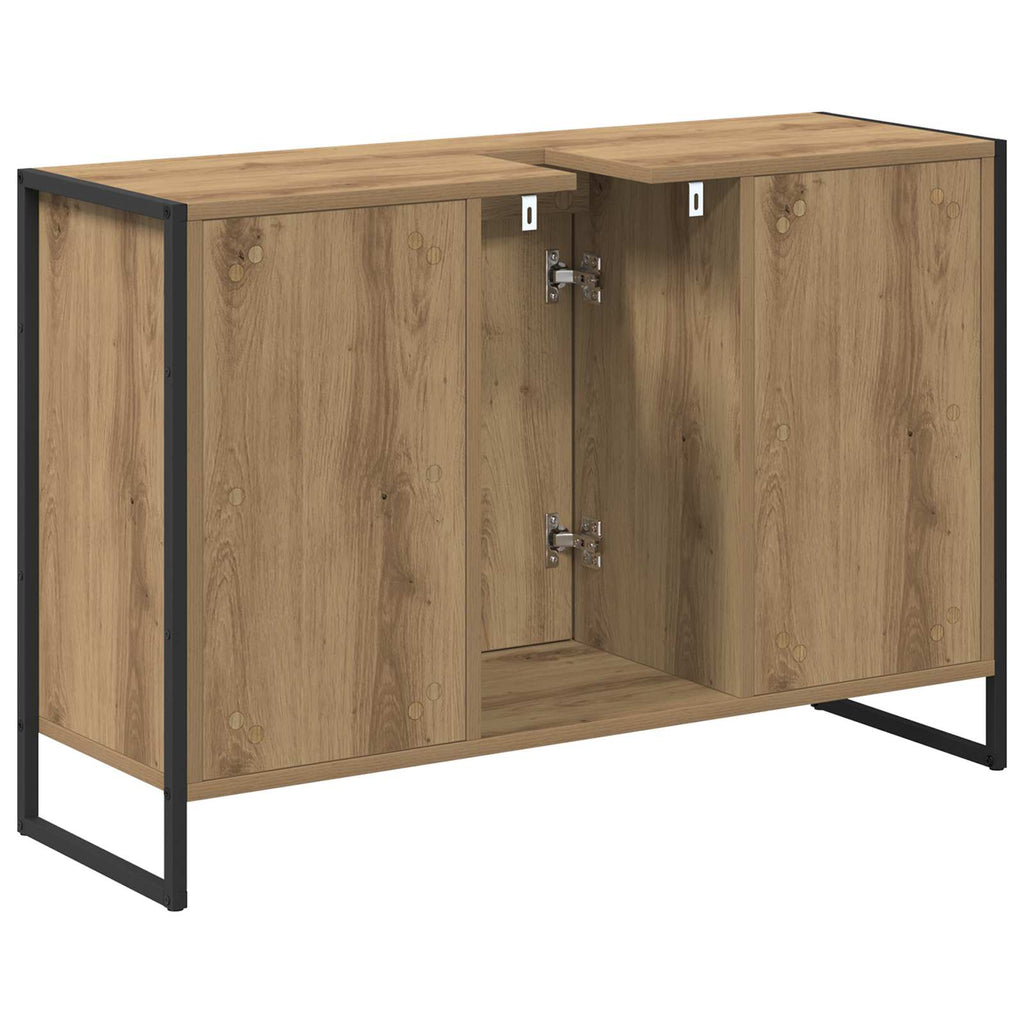 Badezimmerschrank mit Tür Kunsthandwerk Eiche 90 x 30 x 60 cm