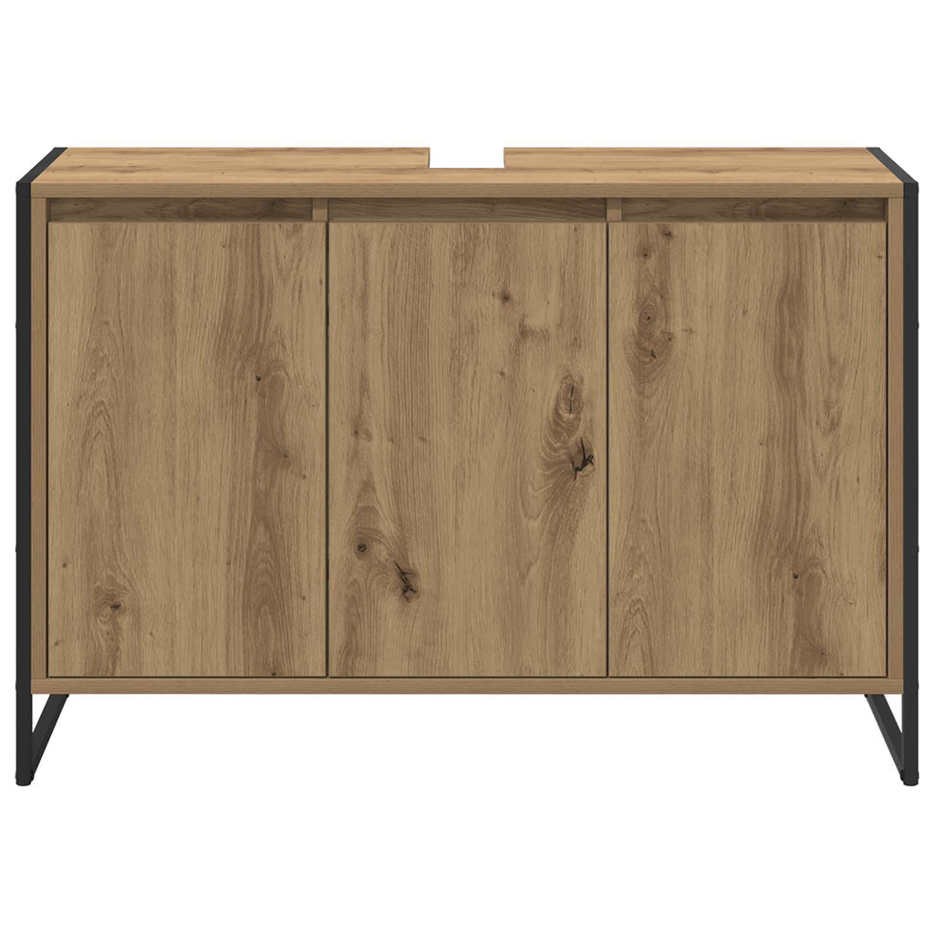 Badezimmerschrank mit Tür Kunsthandwerk Eiche 90 x 30 x 60 cm
